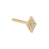 14K Gold / Single Diamond Shape Stud Earring 14K - Adina Eden's Jewels