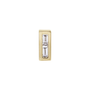  Diamond Baguette Stud Earring 14K - Adina Eden's Jewels