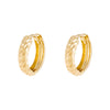 14K Gold Hammered Huggie Earring 14K - Adina Eden's Jewels