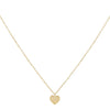 14K Gold Dainty Solid Heart Necklace 14K - Adina Eden's Jewels