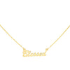 14K Gold / BLESSED Assorted Phrase Necklace 14K - Adina Eden's Jewels