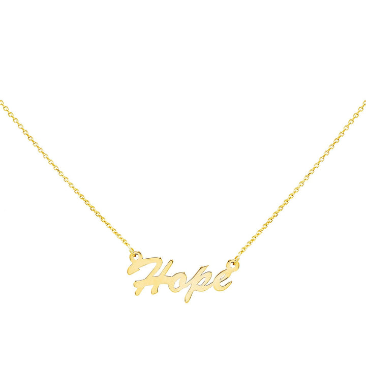14K Gold / HOPE Assorted Phrase Necklace 14K - Adina Eden's Jewels