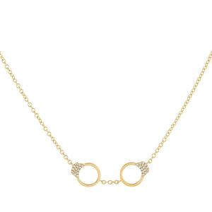 14K Gold Diamond Handcuff Necklace 14K - Adina Eden's Jewels