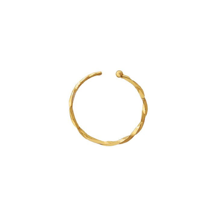 14K Gold / Single Twisted Cartilage Threader Hoop 14K - Adina Eden's Jewels