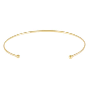 14K Gold Thin Solid Open Bangle 14K - Adina Eden's Jewels