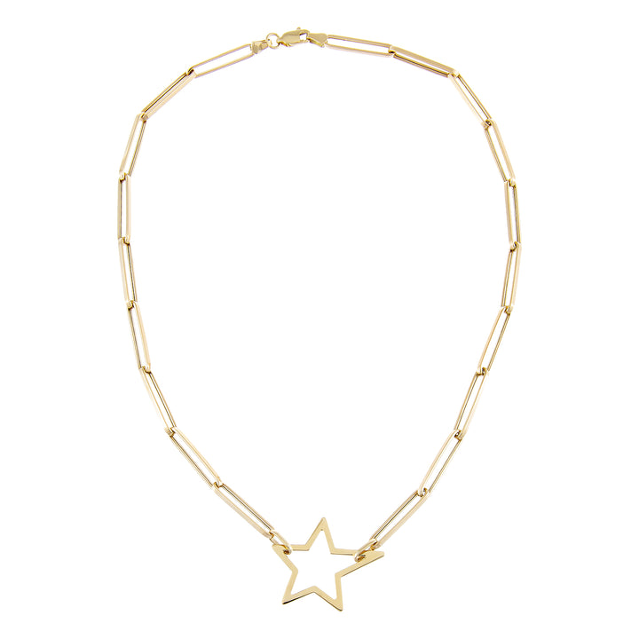  Open Star Link Necklace 14K - Adina Eden's Jewels