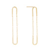 14K Gold / Pair Chain Drop Stud Earring 14K - Adina Eden's Jewels