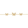  Diamond Triple Butterfly Bracelet 14K - Adina Eden's Jewels