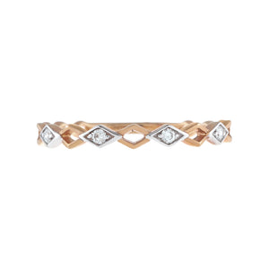  Diamond Chevron Ring 10K - Adina Eden's Jewels