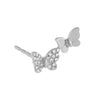  Diamond X Solid Butterfly Stud Earring 14K - Adina Eden's Jewels