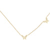 14K Gold Diamond Double Butterfly Necklace 14K - Adina Eden's Jewels