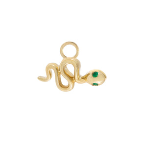 14K Gold Diamond Snake Charm 14K - Adina Eden's Jewels