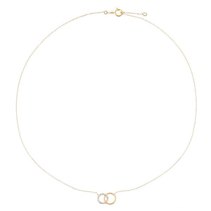  Diamond Interlocked Circle Necklace 14K - Adina Eden's Jewels