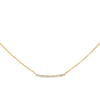 14K Gold Diamond Bar Necklace 14K - Adina Eden's Jewels