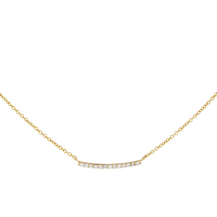 14K Gold Diamond Bar Necklace 14K - Adina Eden's Jewels