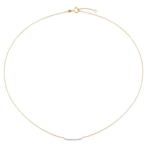  Diamond Bar Necklace 14K - Adina Eden's Jewels