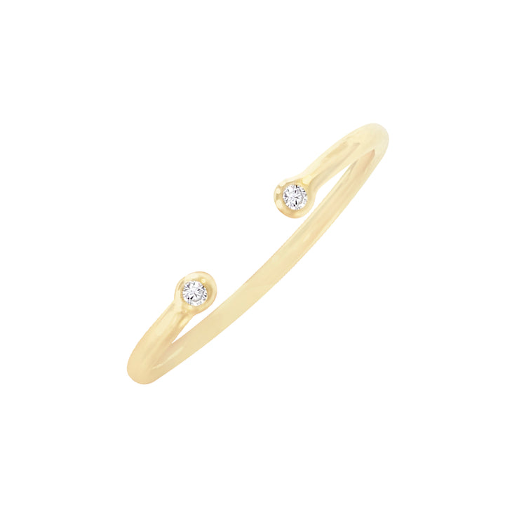 14K Gold Diamond Adjustable Ring 14K - Adina Eden's Jewels