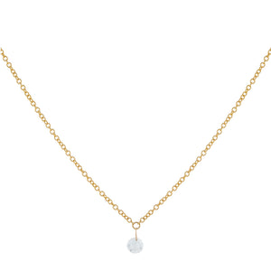 14K Gold Diamond Dainty Necklace 14K - Adina Eden's Jewels