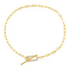 Gold Pavé Link Toggle Bracelet - Adina Eden's Jewels