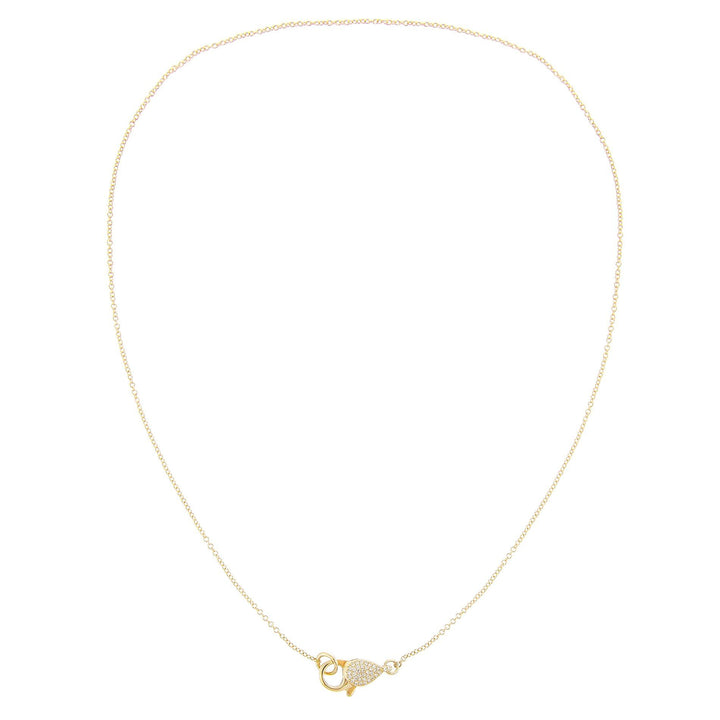  Diamond Clasp Necklace 14K - Adina Eden's Jewels