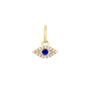 14K Gold Diamond Evil Eye Charm 14K - Adina Eden's Jewels