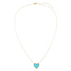  Turquoise Heart Necklace 14K - Adina Eden's Jewels
