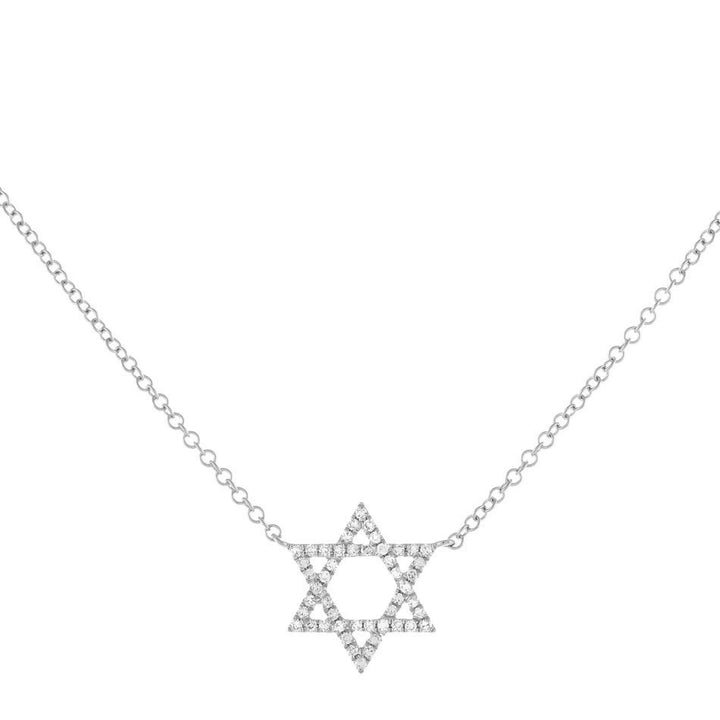  Diamond Star of David Necklace 14K - Adina Eden's Jewels