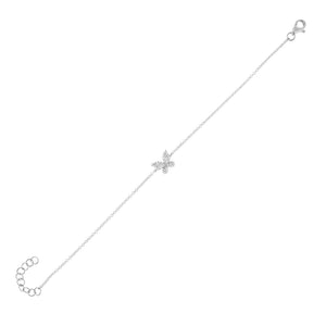 14K White Gold Diamond Butterfly Bracelet 14K - Adina Eden's Jewels