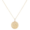 14K Gold Diamond Warrior Coin Necklace 14K - Adina Eden's Jewels