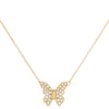 14K Gold Diamond Large Butterfly Necklace 14K - Adina Eden's Jewels