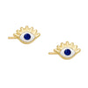 14K Gold / Pair Enamel Eye Stud Earring 14K - Adina Eden's Jewels