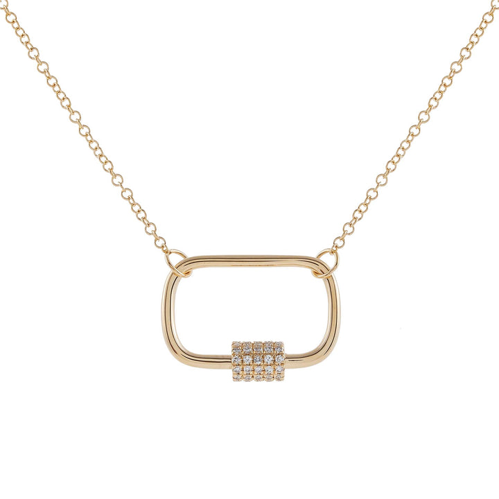 14K Gold Diamond Dainty Toggle Necklace 14K - Adina Eden's Jewels