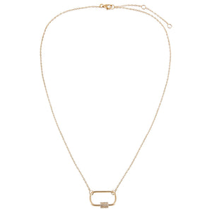  Diamond Dainty Toggle Necklace 14K - Adina Eden's Jewels