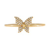  Diamond Mini Butterfly Ring 14K - Adina Eden's Jewels