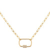 14K Gold Diamond Chain Toggle Necklace 14K - Adina Eden's Jewels