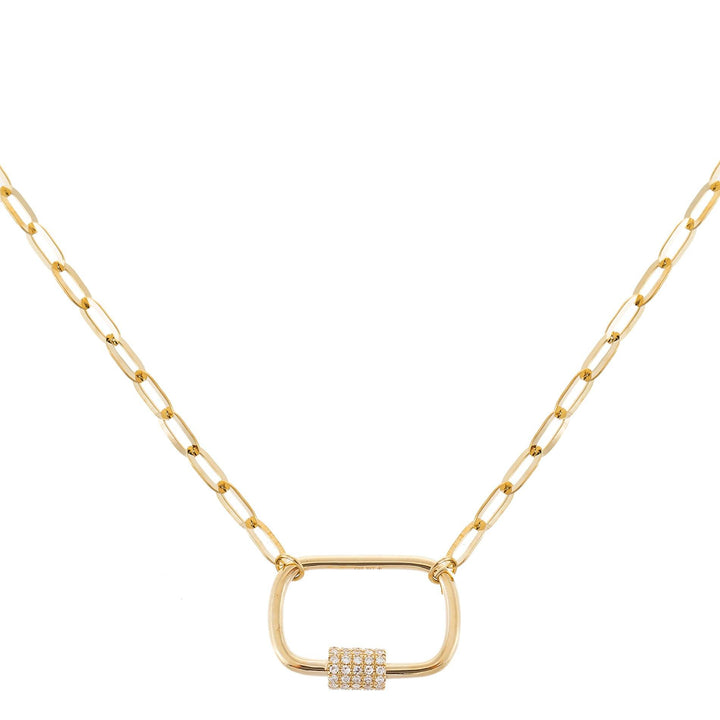 14K Gold Diamond Chain Toggle Necklace 14K - Adina Eden's Jewels