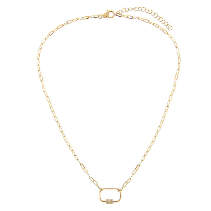 Diamond Chain Toggle Necklace 14K - Adina Eden's Jewels