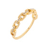 14K Gold / 6.5 Diamond Box Link Ring 14K - Adina Eden's Jewels