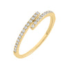 14K Gold / 6.5 Diamond Thin Wrap Ring 14K - Adina Eden's Jewels