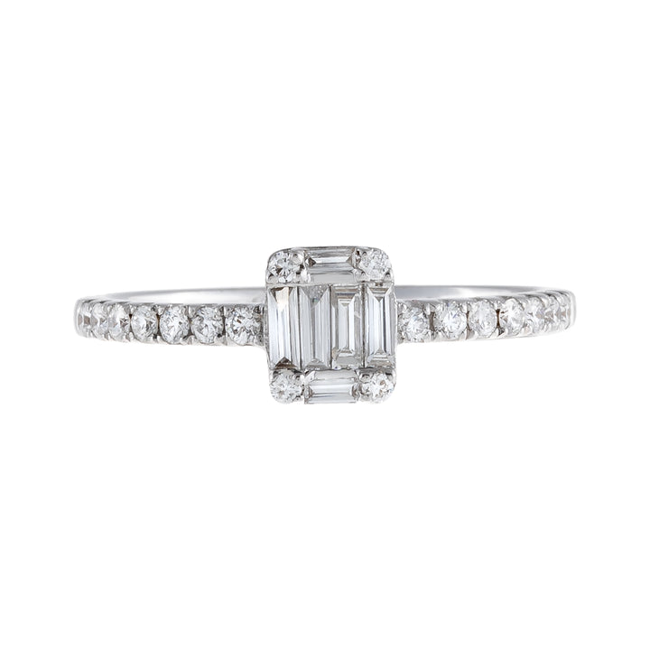  Diamond Baguette Stone Ring 18K - Adina Eden's Jewels