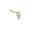 14K Gold / Single Mini Diamond Marquise Stud Earring 14K - Adina Eden's Jewels