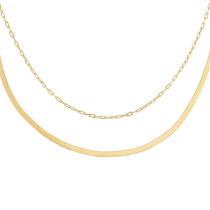 14K Gold Vintage Chain Necklace Combo Set 14K - Adina Eden's Jewels
