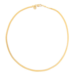 14K Gold Thin Herringbone Anklet 14K - Adina Eden's Jewels