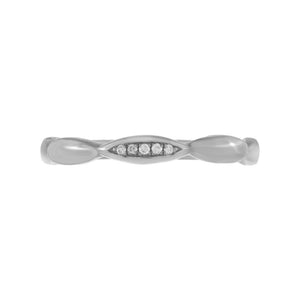  Diamond Bamboo Ring 10K - Adina Eden's Jewels