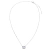  Diamond Illusion Sideways Baguette Pendant Necklace 14K - Adina Eden's Jewels