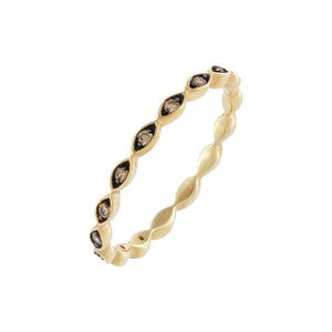 14K Gold Diamond Onyx Band 10K - Adina Eden's Jewels