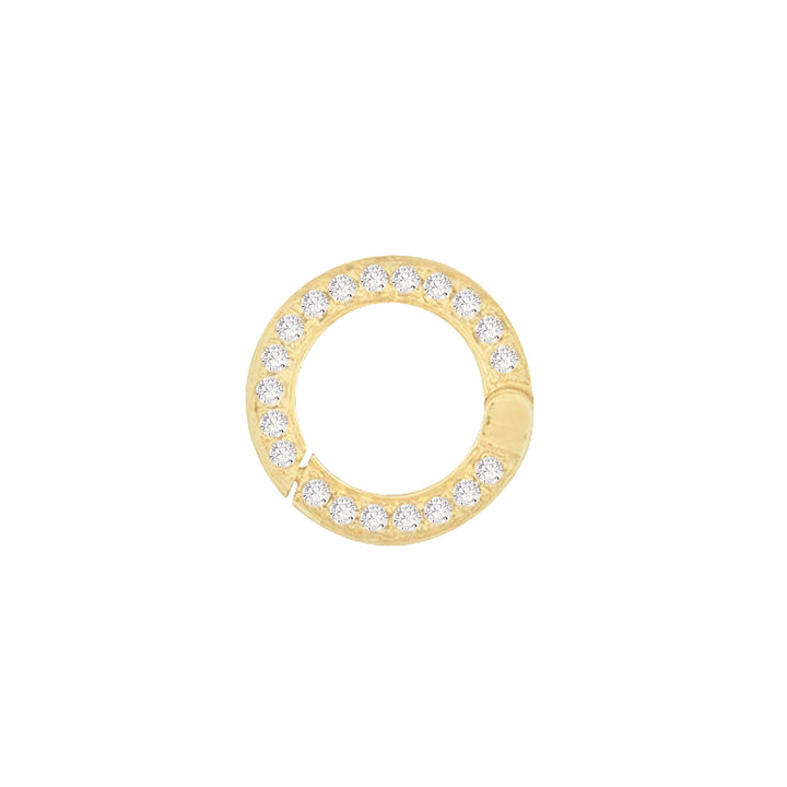 14K Gold Diamond Circle Charm 14K - Adina Eden's Jewels