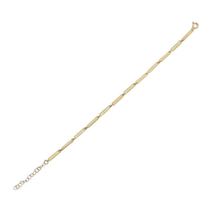 Gold Pavé X Solid Bracelet - Adina Eden's Jewels