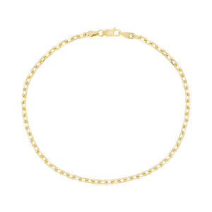 Gold Box Link Anklet - Adina Eden's Jewels