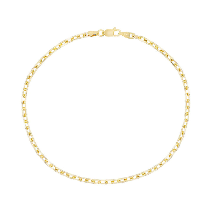 Gold Box Link Anklet - Adina Eden's Jewels